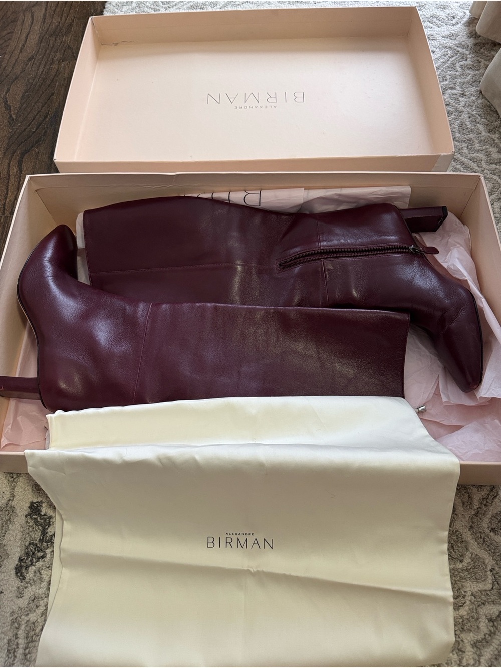 Alexandre Birman Burgundy Knee High Boots